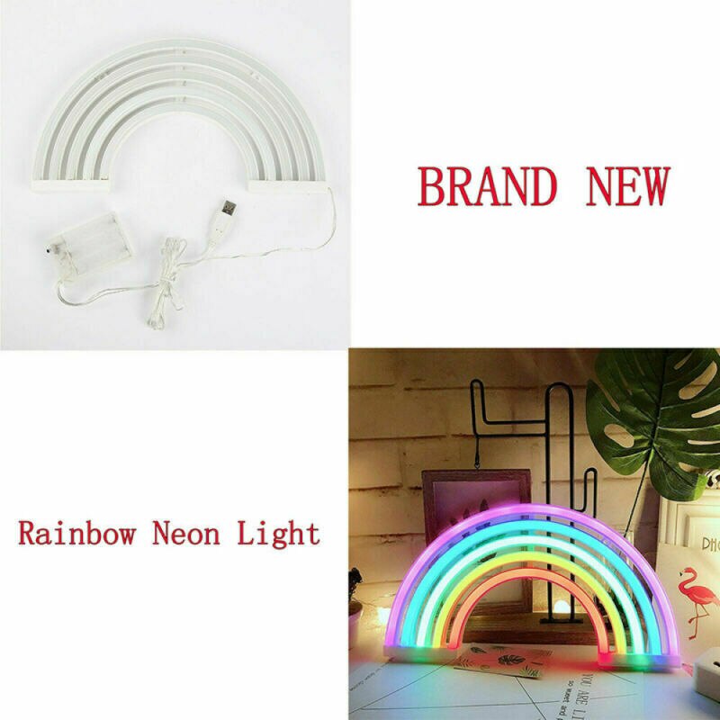 9 estilos de luz de néon led colorido arco-íris sinal de néon para o quarto festa em casa decoração de casamento presente de natal lâmpada de néon