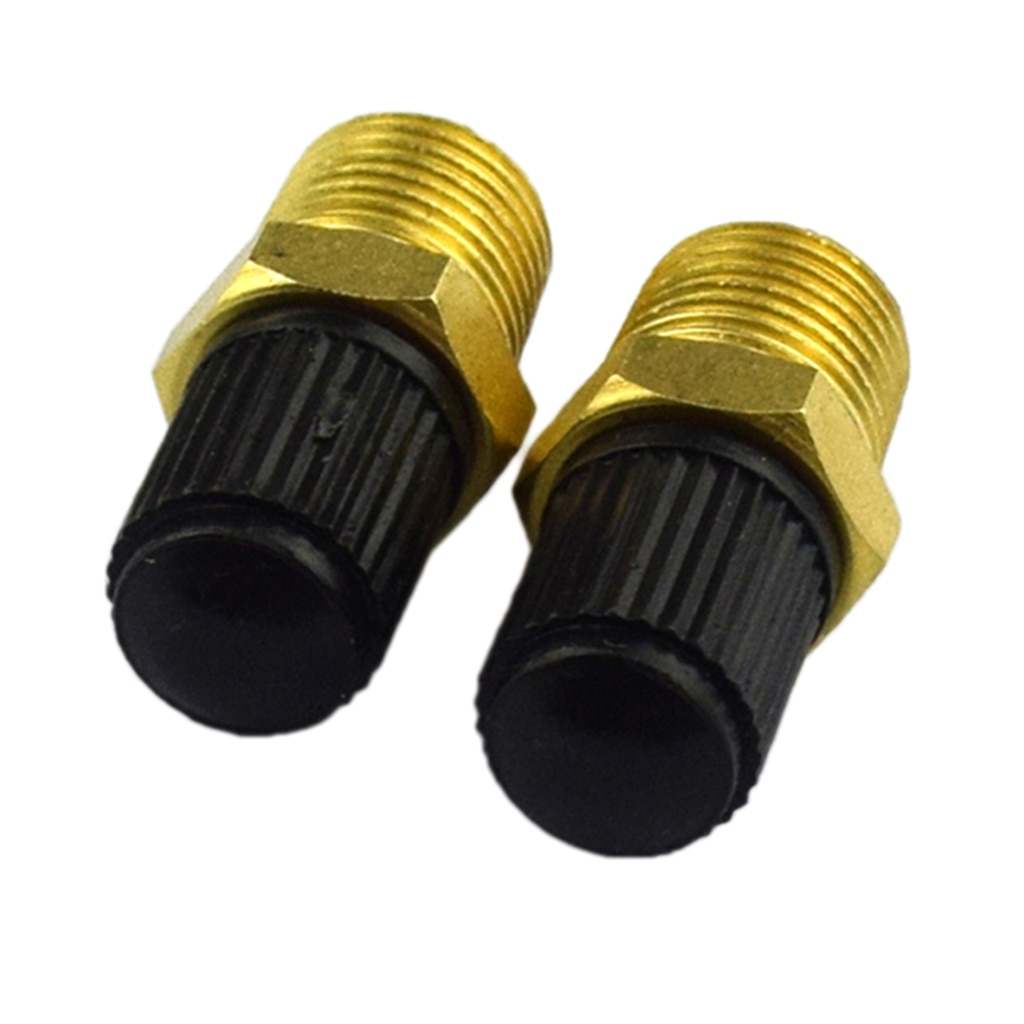 Válvula de llenado de tanque de compresor de aire de latón NPT, cabezal doble, 1/8 ", 2 uds.