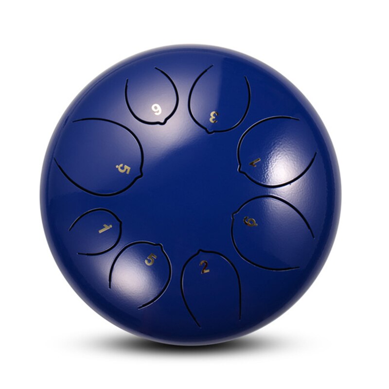 5,5 zoll Stahl Zunge Lotus Trommel 8-Tonne Handpan Tankdrum Instrument EDF88: Blau