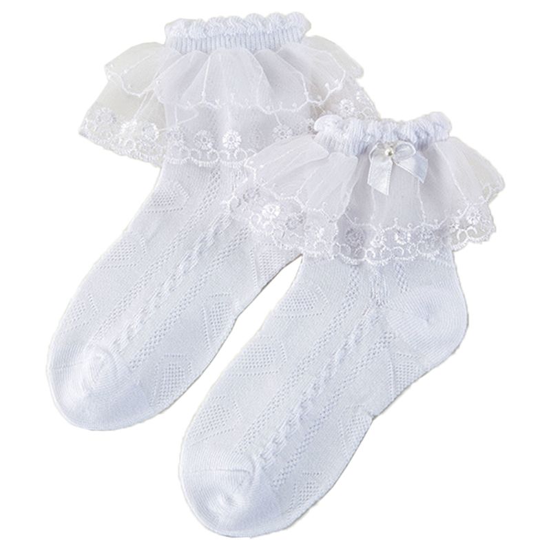 Frühling und Herbst Kinder Socken Dünne Mädchen Mesh Kurze Socke Schmetterling Spitze Atmungs Prinzessin Socken: 2