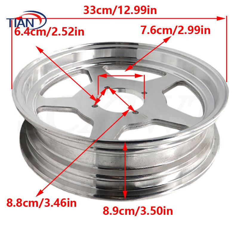 8/10/12 Inch Alloy Wheel Hub Aluminum 2.75-8 3.
00-8 2.75-10 3.00-10 3.50-10 4.00-10 4.50-12 for Monkey Bike Small Motorcycle