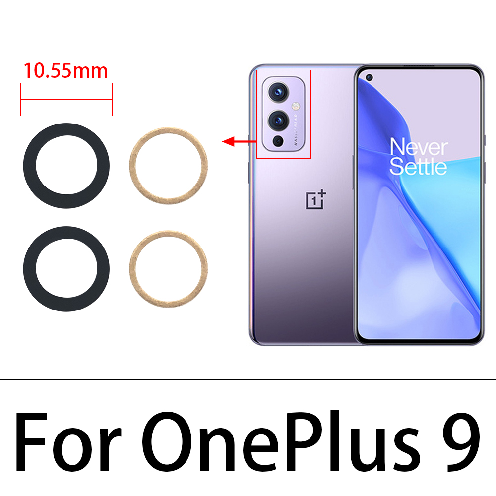 Glass Lens With Glue Sticker For Oneplus 5 5T 6 6T 7 7T 8 8T Pro Nord 9 Pro Nord 100 Camera Glass Lens With Repair Parts: For Oneplus 9