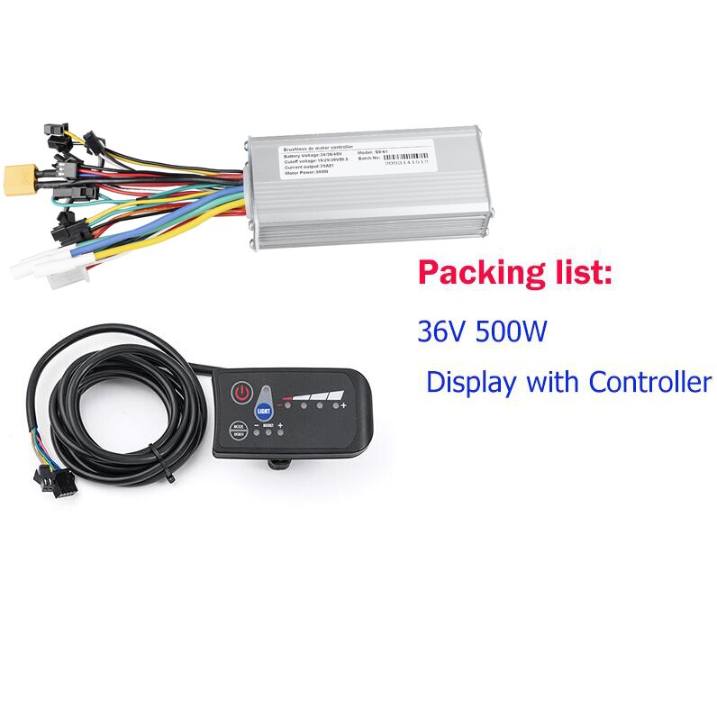 Electric Bike Brushless Controller 24V-48V 250W 36V-48V 350W E-bike Controller with LCD Display Scooter Blcd Controller
