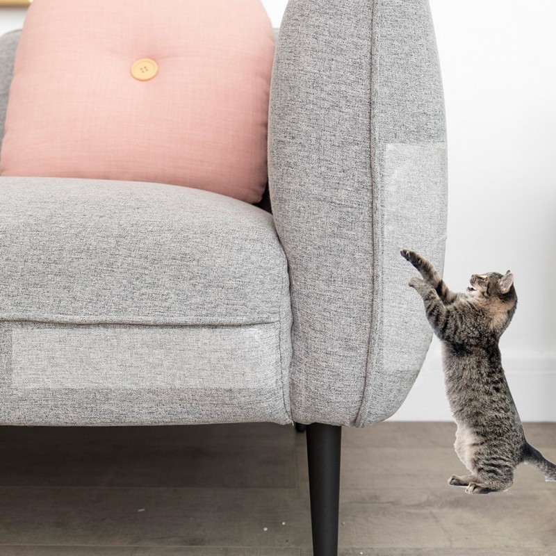 Cat Scratch Prevention Tape Anti-Scratch Tape Roll Cat Scratch Prevention Clear Sticker For Furniture Couch Door Carpet