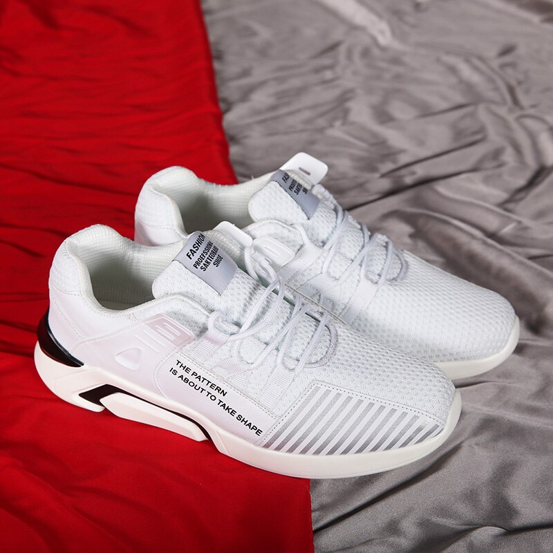 Menn tennissko tenis masculino merke menn utendørs sportssko fitness menn joggesko fottøy tenis plataforma: Hvit / 8.5