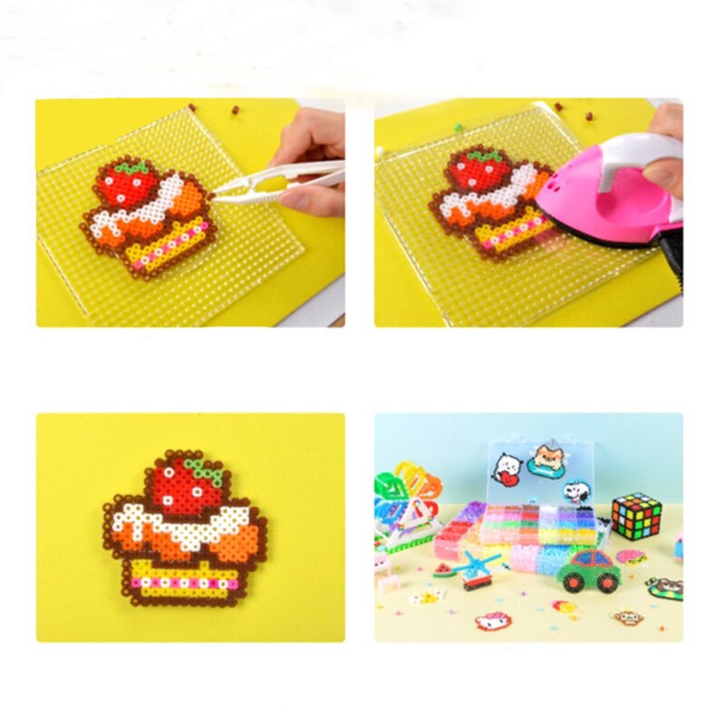 5 millimetri Hama beads Tavole Forate di Plastica Trasparente 2.6 millimetri Fusibile Perline di Ferro giocattoli di puzzle di puzzle perler perle di giocattoli per i bambini ragazzi