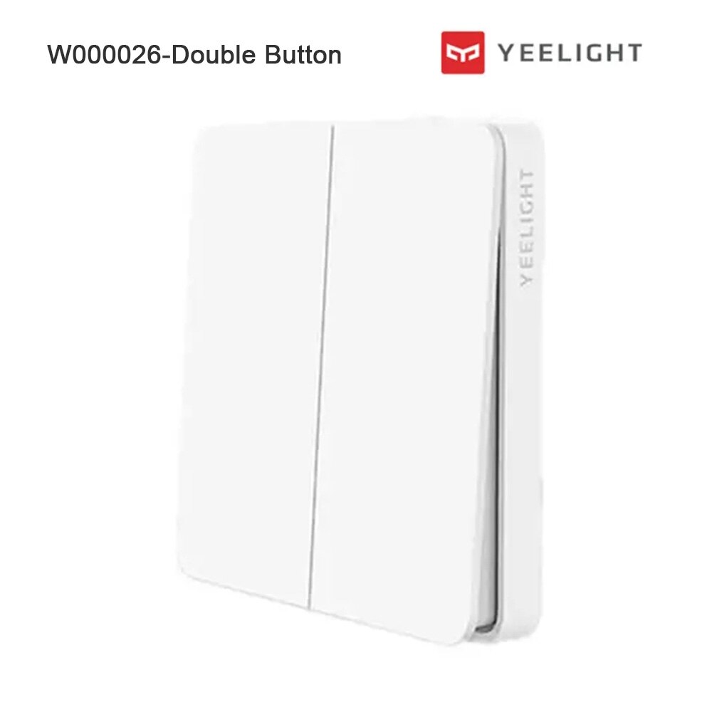 Interruptor inteligente Yeelight YLKG12YL YLKG13YL, interruptor de luz inalámbrico con Control remoto para luces inteligentes Mijia de Mi Home: Double button