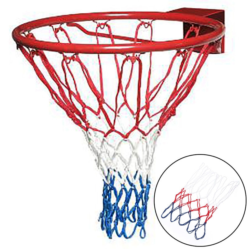 Nylon Thread Basketball Rim Mesh Net Standard Sports Basketball Net 12 Loops Outdoor Sports Basketball Net Basketball Supplies