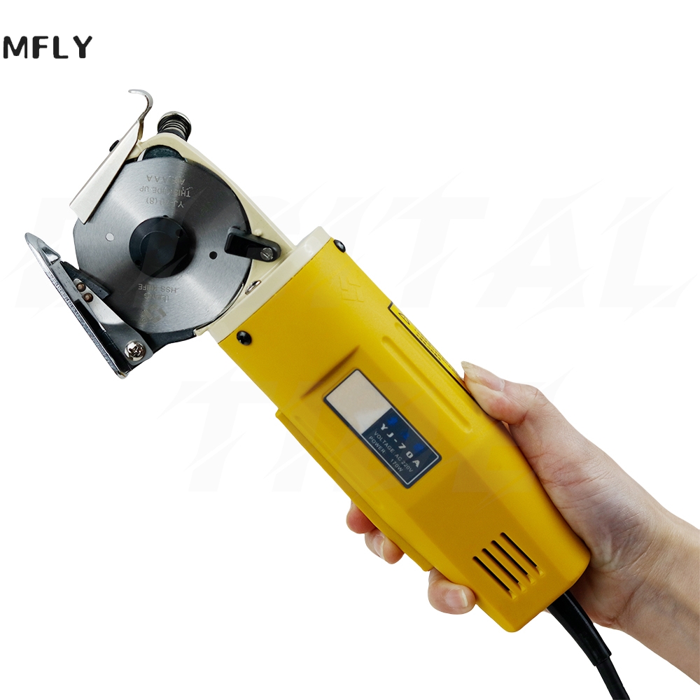 Tijeras eléctricas para cortar tela, Kit de máquina cortadora de tela, herramientas de corte para ropa, cuero, 220V, 70mm, 170W