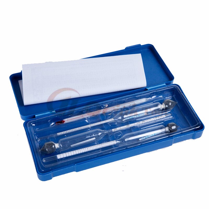 3 Stks/set 0-100% Alcoholometers Tester Professionele Concentratie Meter Hydrometer Met Thermometer 2 Stijlen