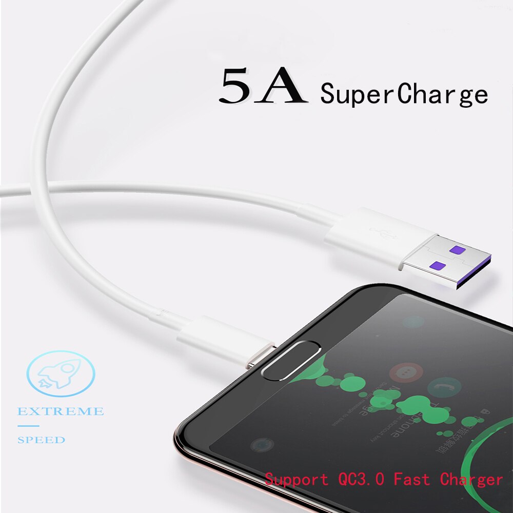 Originele huawei 5A USB C Kabel 1.5 M/2 M Super Snel Opladen Voor huawei Mate 30 P30 Lite USB Type C Kabel