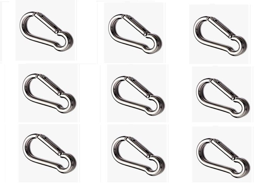 Karabinhage 6cm rustfrit stål 304 metal bjergbestigning spænde skygge sejl tilbehør  m6 hardware fittings