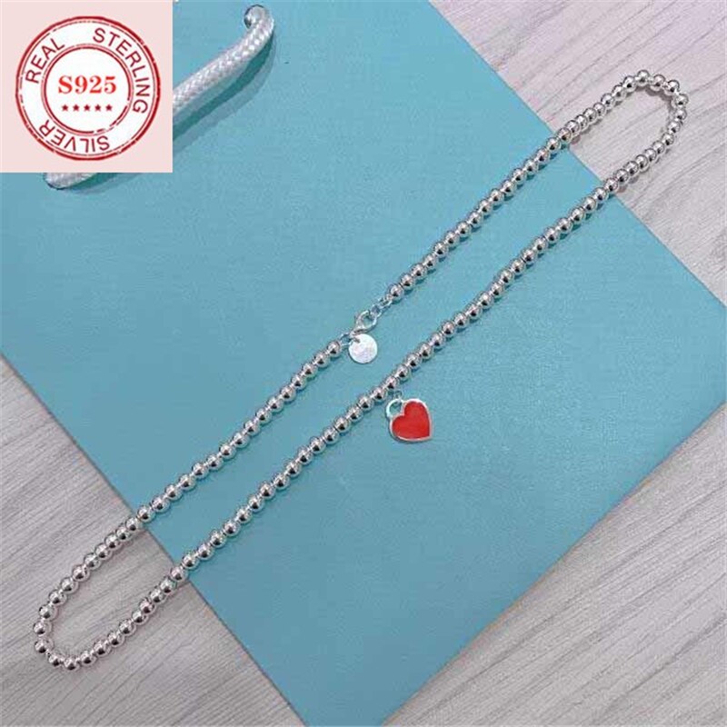 Collar de plata de ley S925, colgante clásico de luna y estrella verde. Joyería de para mujer con carácter