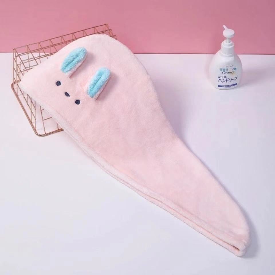 Girl's Super Absorption Turban Hair Drying Towel Quick-Dry Cartoon Koala Microfiber Hair Towel Pink: pink