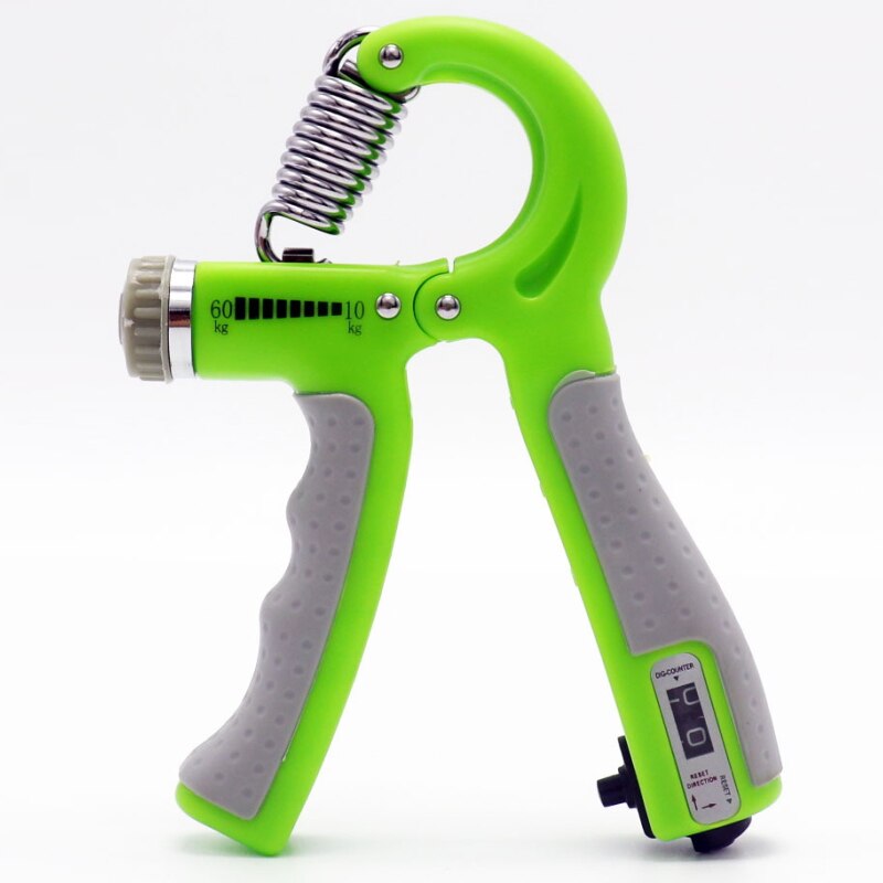 10-60Kg Adjustable Heavy Gripper with counter Fitness Hand Exerciser Grip Wrist Training Spring Finger Pinch Carpal Expander: Green