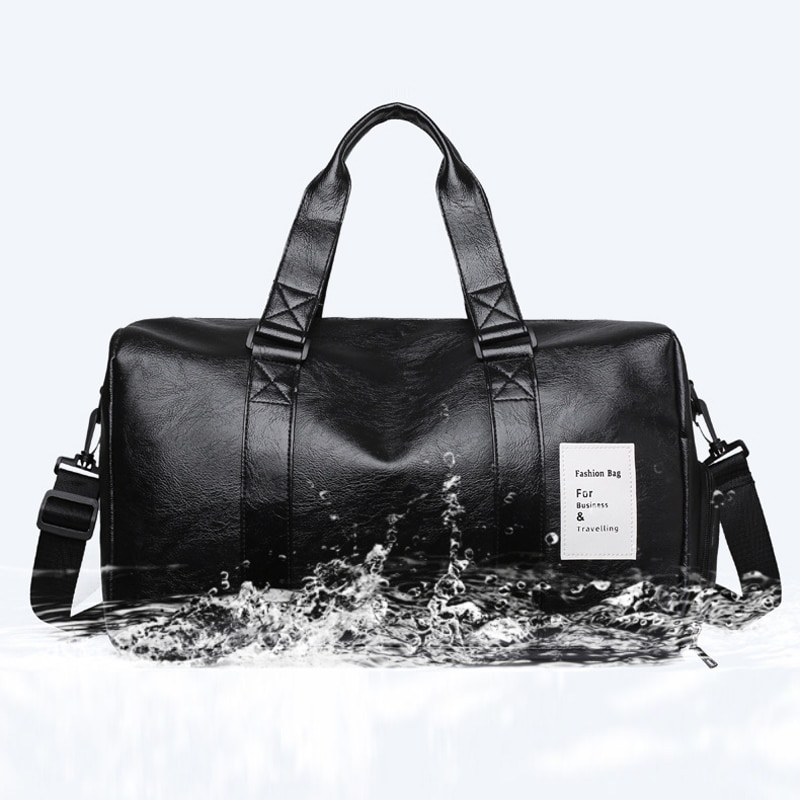 Reisetasche aus pu-leder, herren-reisetasche, aufbewahrungstasche für kleidung, große reisetasche, separate große fitnesstasche, sport-wochenendtasche