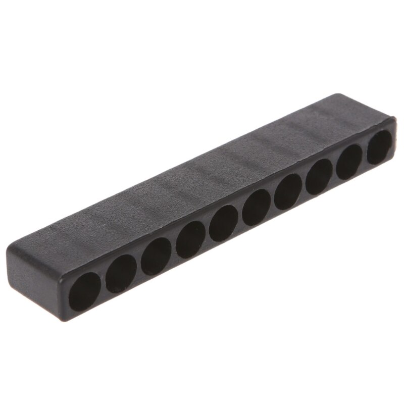 OOTDTY Screwdriver Hole 10/12 Holes Hex Shank Bit Holder Plastic Head Storage Case Tool: 10 holes