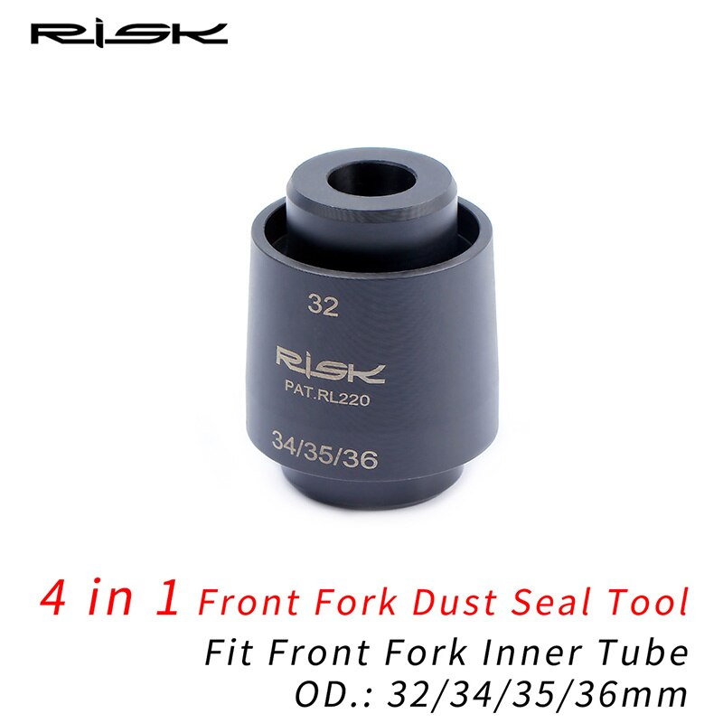 RISK MTB Bike Suspension Fork Seal Install Tool,Fit 32/34/35/36mm Bicycle Shock Front Fork,4-in-1 Dust Seal Installation Tool: Default Title