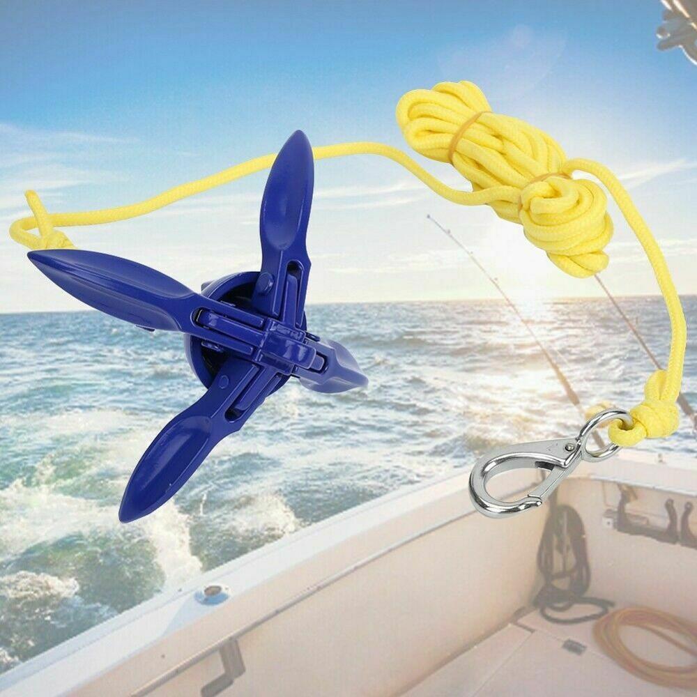 Boat Portable Folding Anchor Buoy Kit For Canoe Kayak Raft Sailboat Fishing