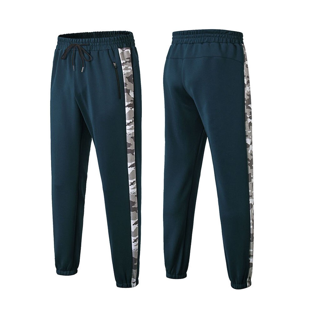 Mænd sport løse lange bukser dagligt fitness fitnesscenter løb afslappet bukser snøre med lynlåslomme mandlige bodybuilding joggingbukser
