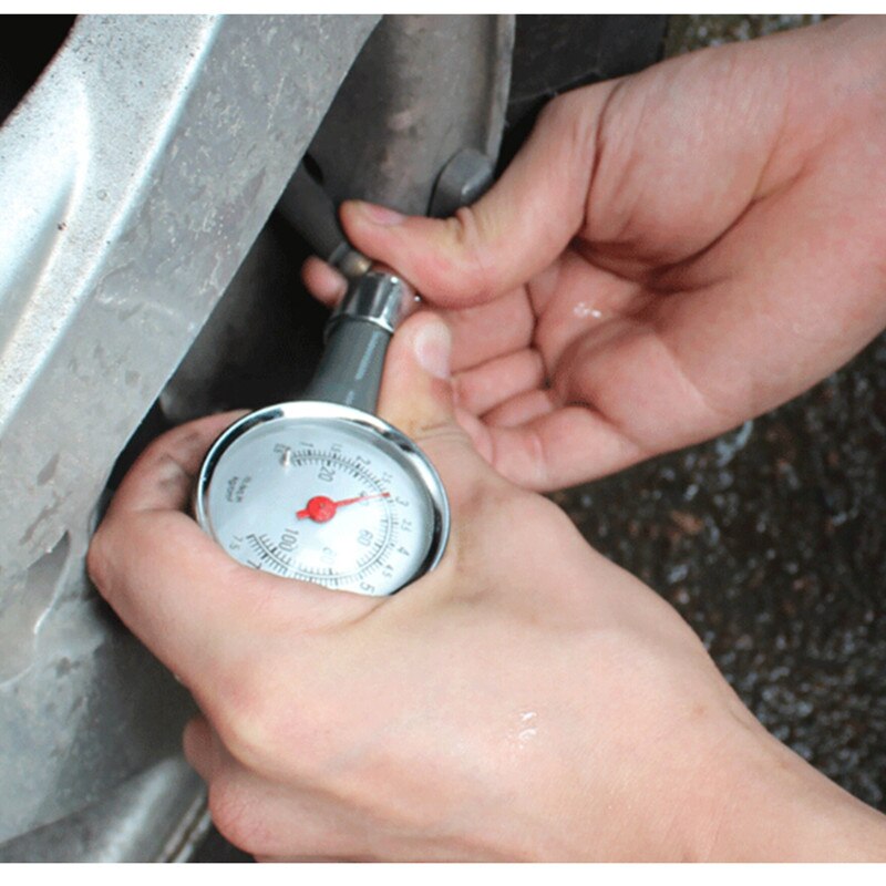 Analog auto hjul däck lufttrycksmätare handtag spegelformad fordon motorcykel bil däck tester däck luft övervakningssystem