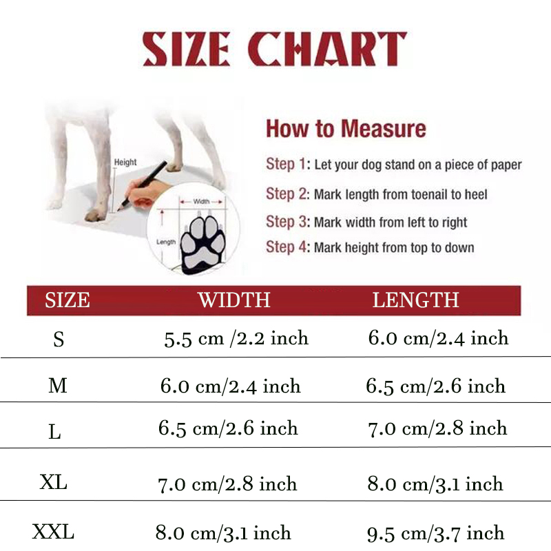 Lightweight Paw Protector Dog Boots Soft Non-Slip Leather Sole Waterproof Big Dog Shoes for Comfort and warm in 4 Sizes