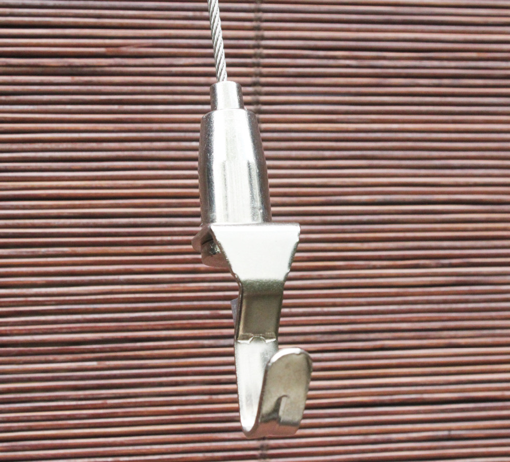 4pcs Exhibition Art Hanging System;Gallery Large Paint/Picture/Photo Display Kit;Stainless Steel Wire Cable,Ceiling Hook, 1 hook