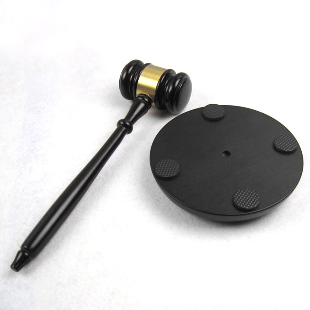 Mazo de corte Vintage hecho a mano, bloque de sonido de madera, martillo de subasta duro, mango largo, portátil