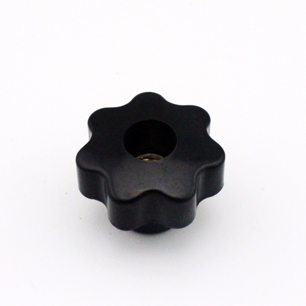 6pcs M10 Female Thread 40mm OD Star Shaped Head handle Nuts Knob Clamping Nuts Knob with through-hole
