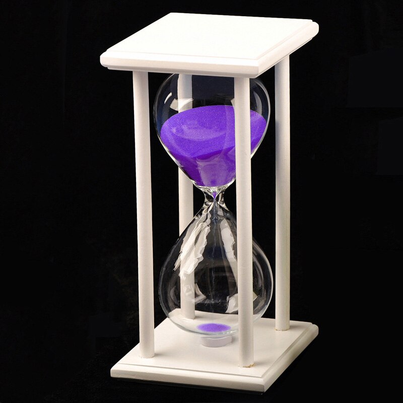 Multi Purpose Zandloper Zandloper Timer Verschillende Frame En Zand Kleur 30/60 Minuut Voor Decoratie B88: white purple sand