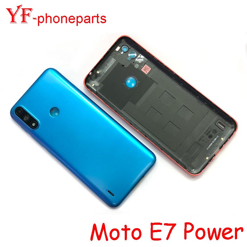 Voor Motorola Moto E7 Power Back Battery Cover Rear Panel Deur Behuizing Geval Reparatie Onderdelen