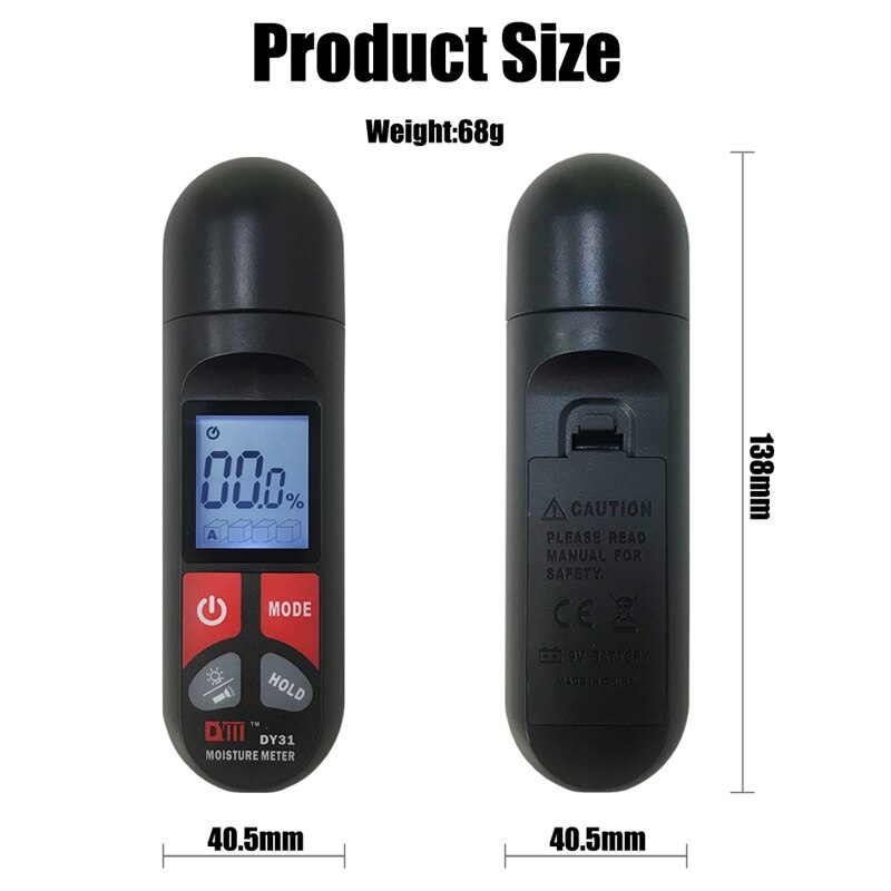 0-99.9% Two Pins Digital Wood Moisture Meter Wood Humidity Tester Hygrometer Timber Damp Detector Tool Analysis Instruments