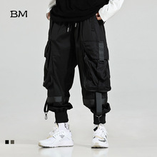 2022 streetwear lenkkeilijät hip hop housut mustat haaremi housut miesten techwear vaatteet muoti korealaiseen tyyliin bts kpop miesten vaatteet