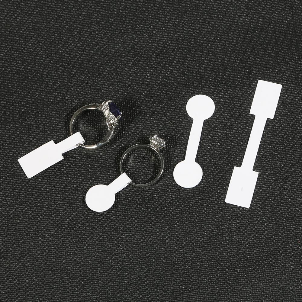 100PCS White Paper Jewelry Display Card Labels Ring Sticker Hangtag Blank Paper Price Tag Labels Packaging