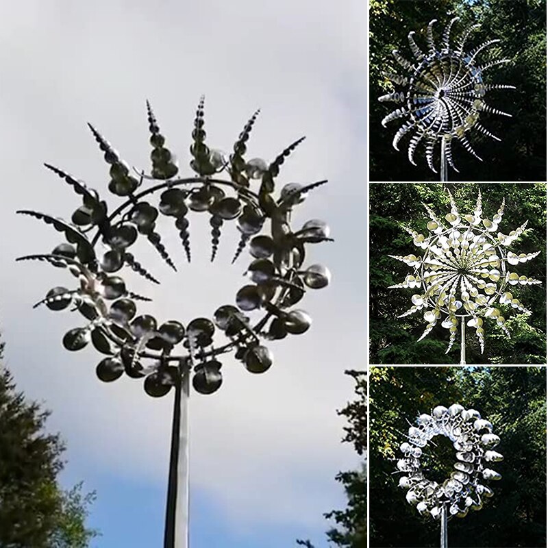 Magical Metal Windmill Outdoor Wind Spinners Wind Catchers Yard Patio Garden Decoration