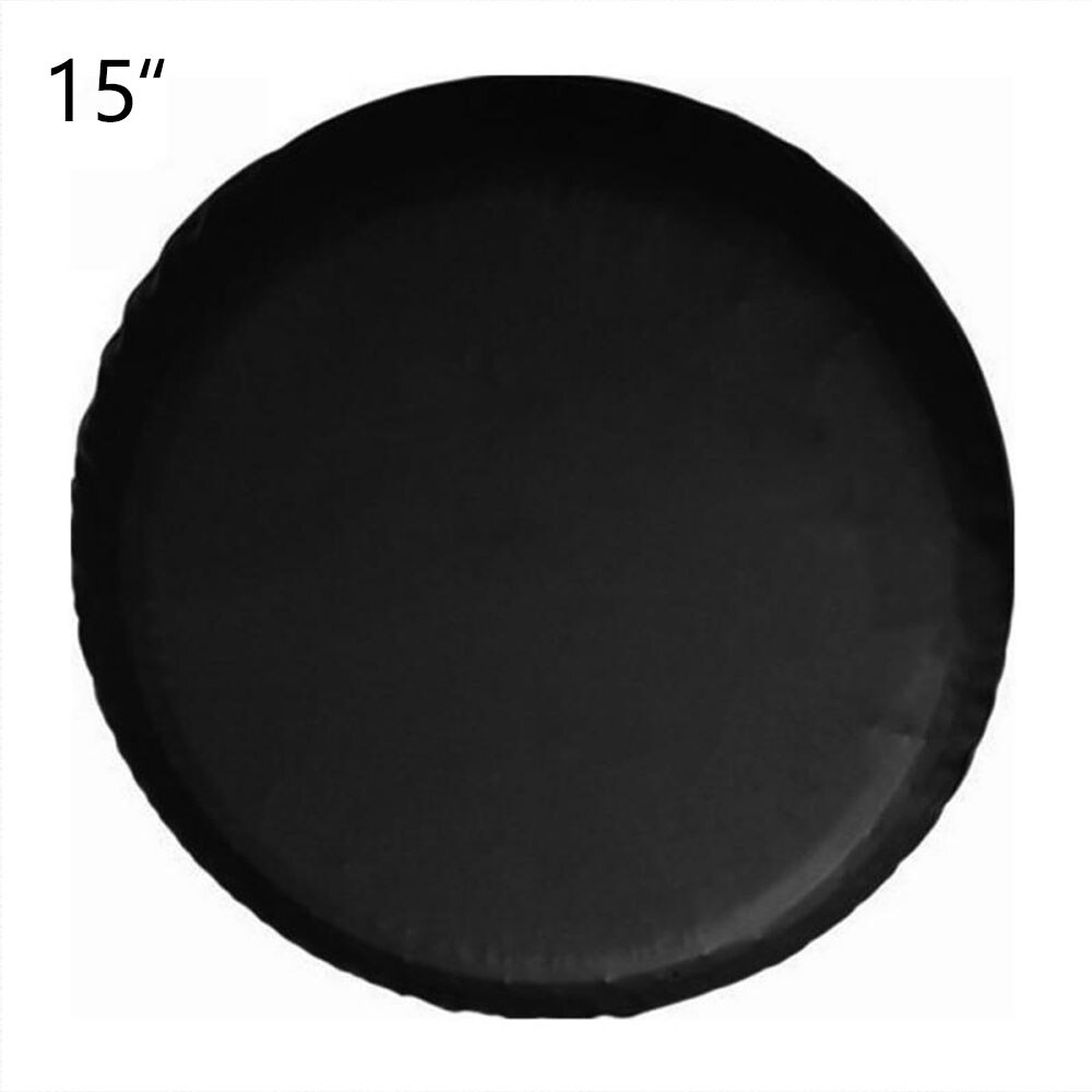 Noir pour 15 "roue de secours pneu couverture robuste vinyle universel Fit Cars
