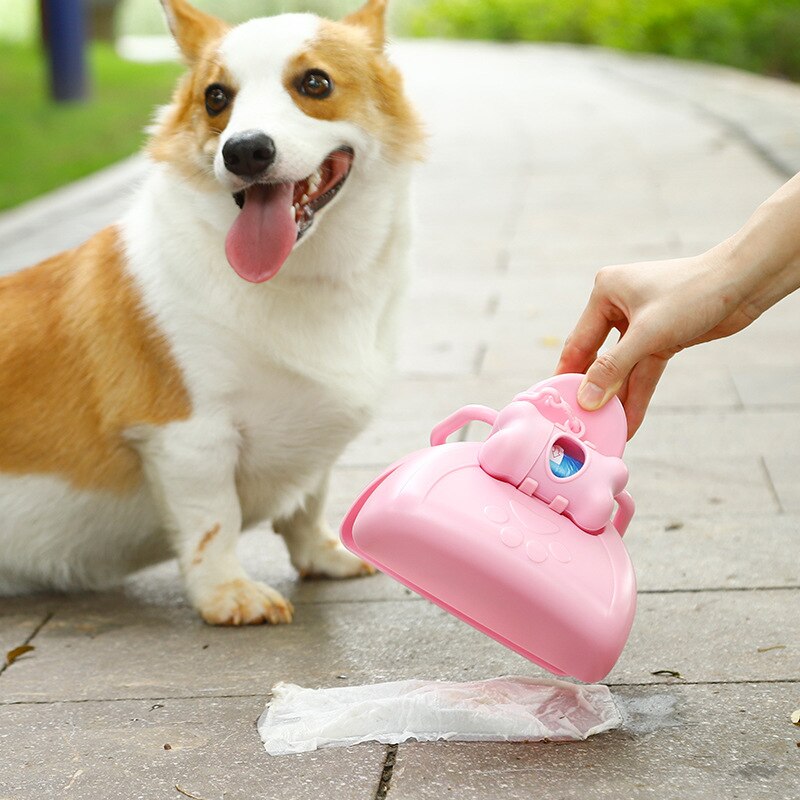 Perro bolsas Pooper para perro de Mascota de viaje plegable Pooper Scooper recoger Pet caca heces recogidas con 1 rollo de fiar * bolsas