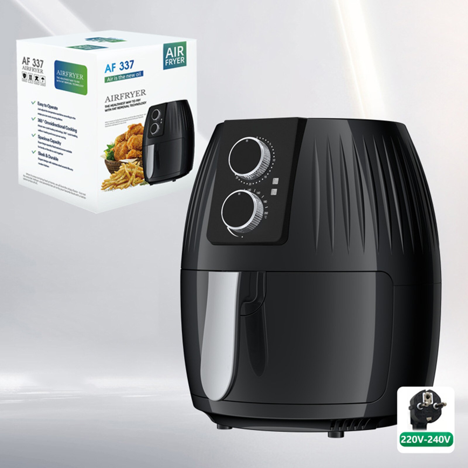5.5L Air Fryer 1300W Electric Air Fryers Oven Oilless Cooker with 8 Presets LCD Digital Touch Screen and Nonstick Frying Pot