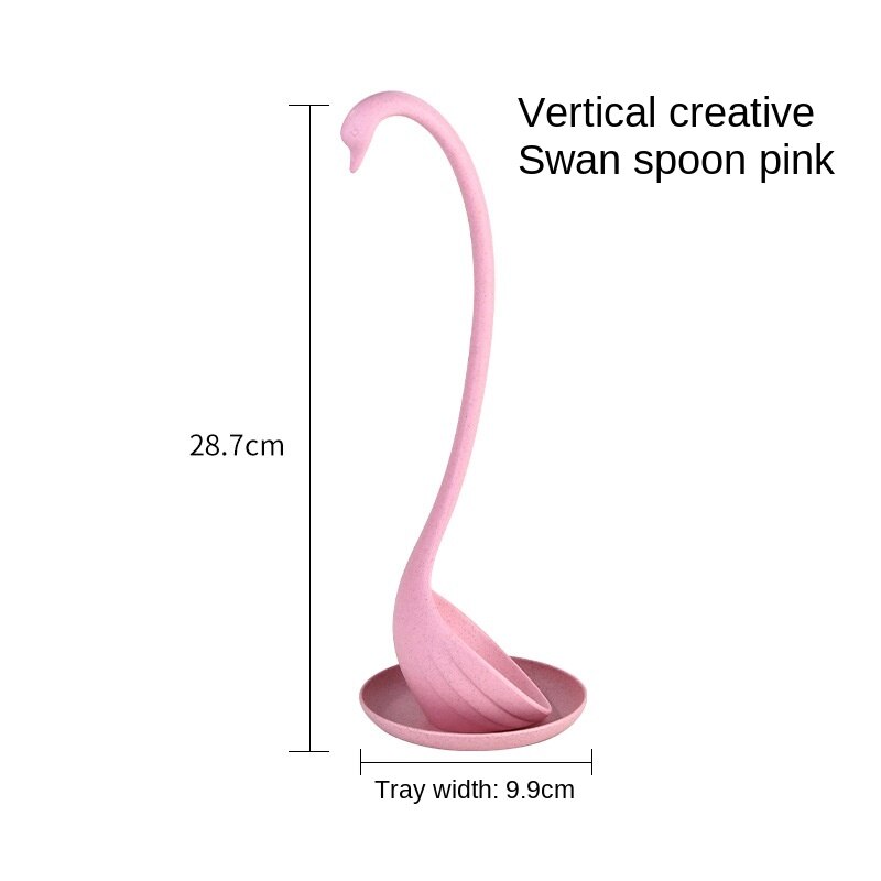 Zwaan Pollepel Lepels Met Lade Zwaan Vormige Pollepel Speciale Swan Lepels Nuttig Keuken Koken Tool Plastic Pollepel Thuis Tafel Decor: Roze
