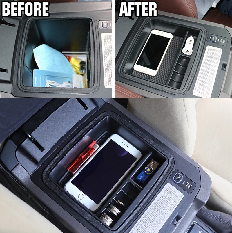 Armrest Storage Box For Toyota Land Cruiser Prado 2004 Center Console Bin Glove Tray Holder Case Car Organizer