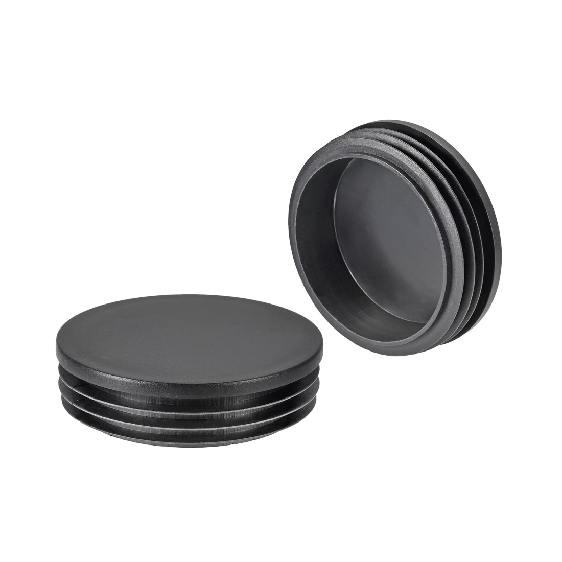 Uxcell 4/12/24 st slangplugg runda ändkåpor 60/63/90/100mm dia plast för ledstång trappa newel skyddsräcksrör svart