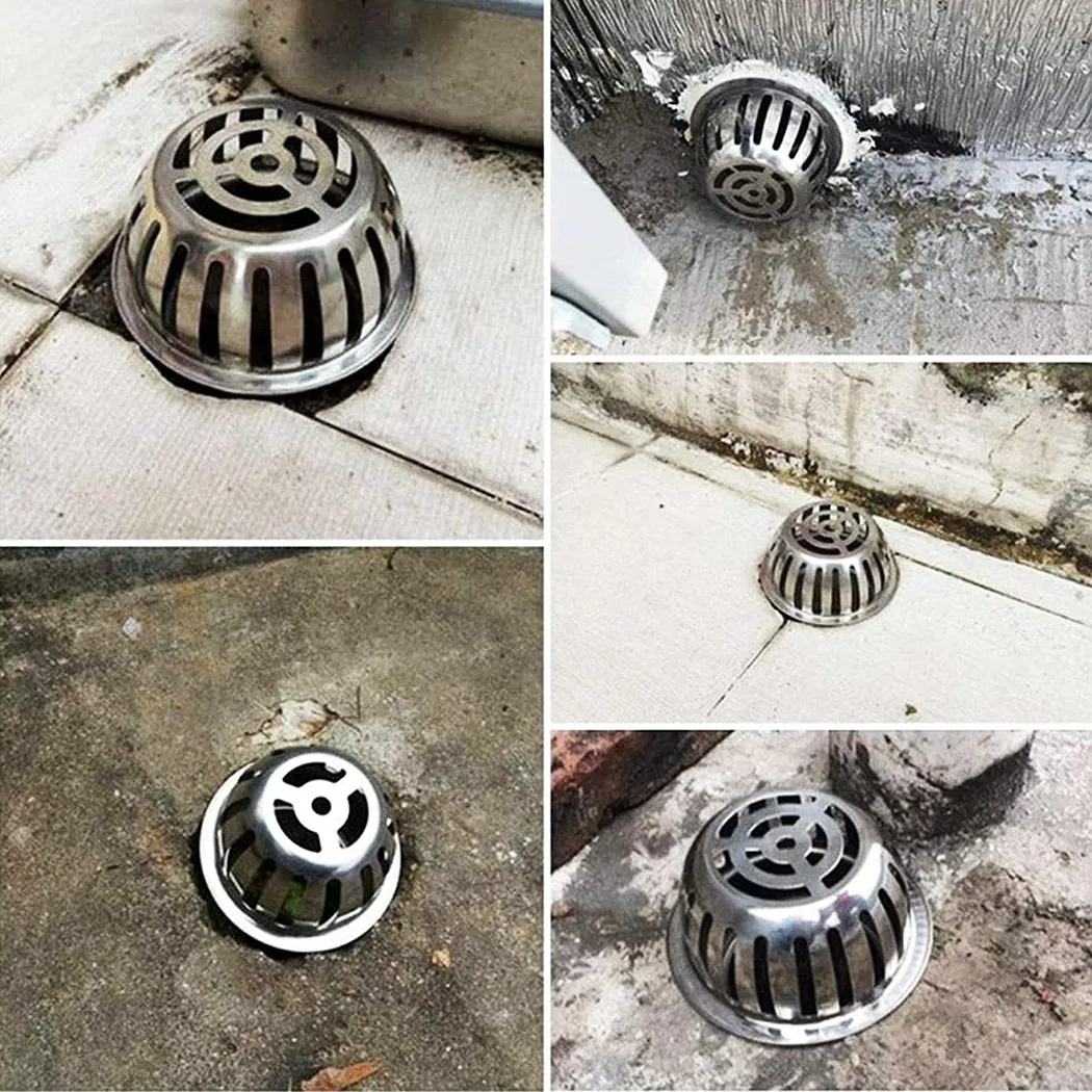 Stainless Steel Floor Drain 304 Rooftop Floor Drain Rooftop Cover Plug-in Convex Balcony Floor Drain Anti-clogging Drainage
