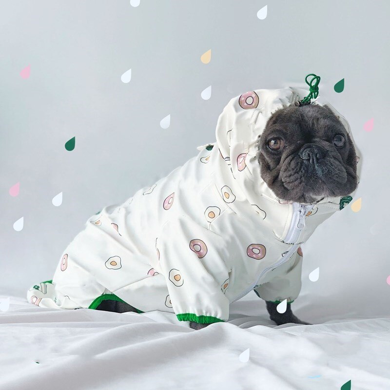 De de Bulldog Francés impermeable ropa para pequeño mediano perros Carlino perro mascota ropa impermeable lloviendo disfraces de exterior XIC15
