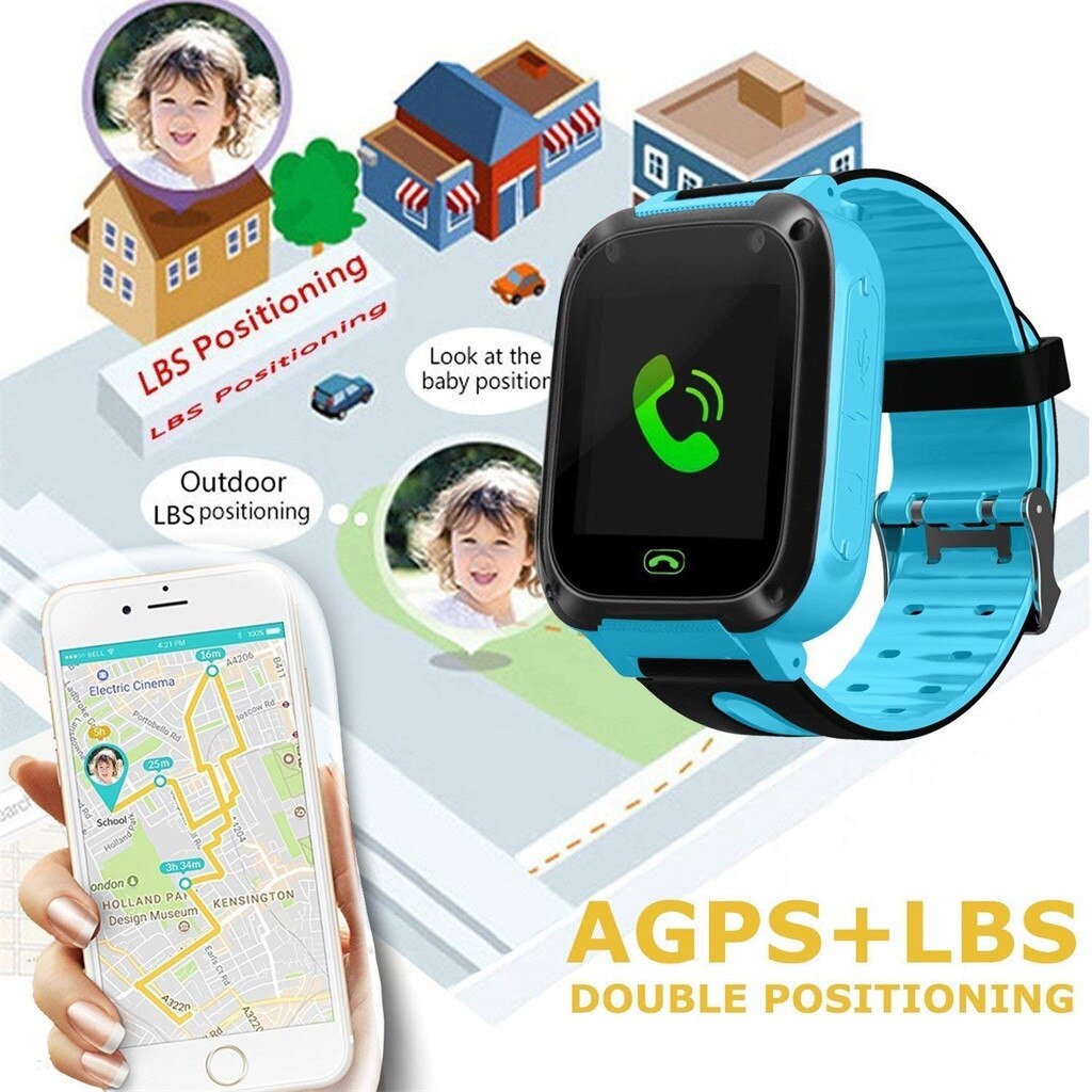 S4 freundlicher Clever Uhr Telefon, £/GPS SIM Karte Art SOS Anruf Lokalisierer Kamera Bildschirm rosa blau grün Farbe # T2