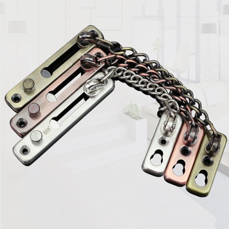 Stainless Steel Security Door Chain Lock Anti-theft Door Latch Lock Home Furniture Hardware