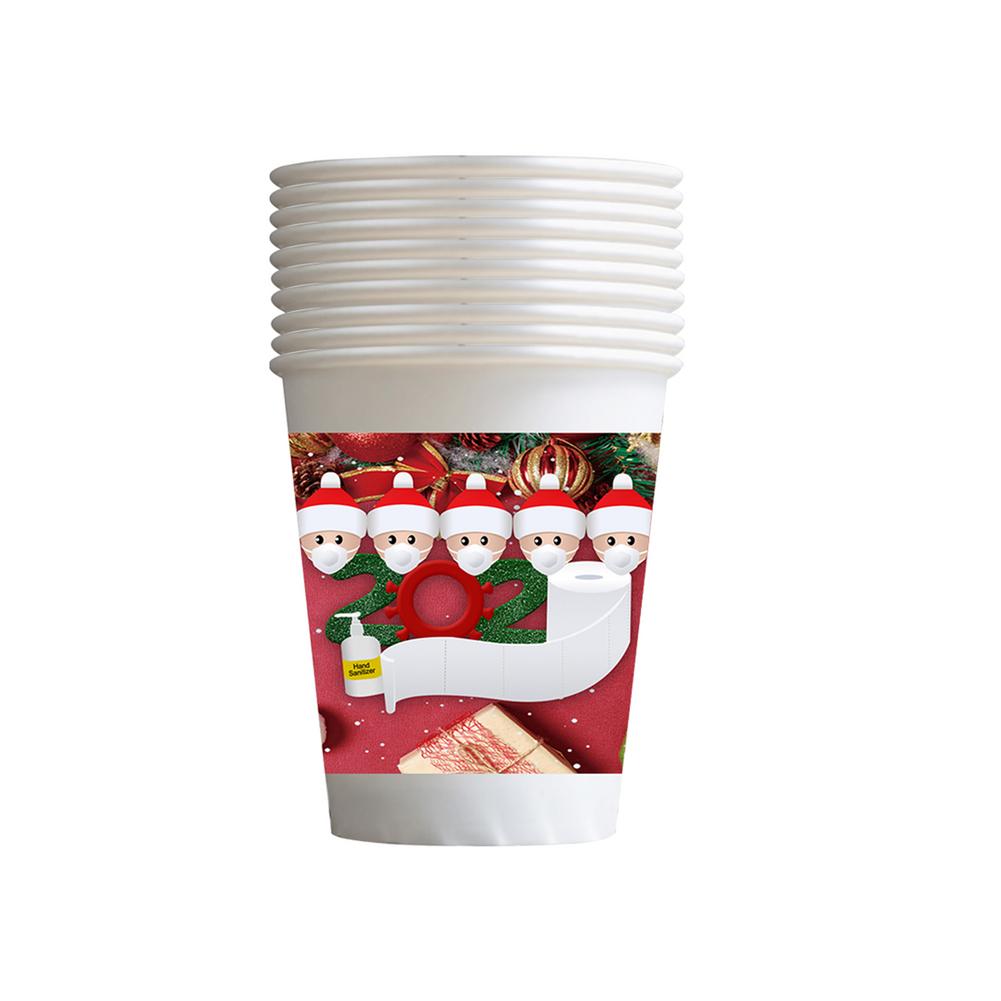 10pcs Christmas Disposable Paper Cups 9oz Christma... – Vicedeal
