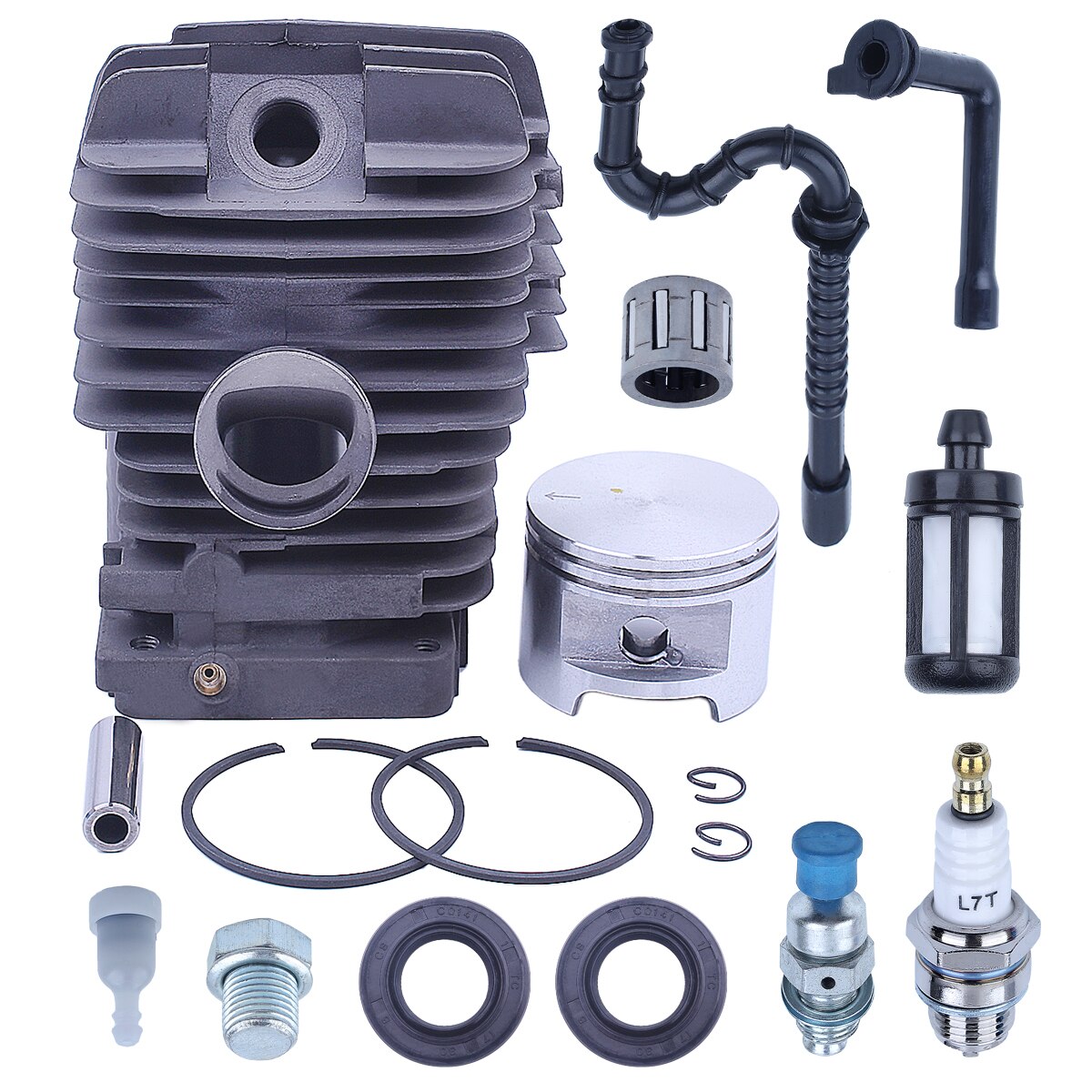 49Mm Cilinder Kit Voor Stihl MS390 MS310 029 039 Kettingzaag Vervangen 1127 020 1216 W Oil Fuel Line Decompressie klep Oliekeerringen