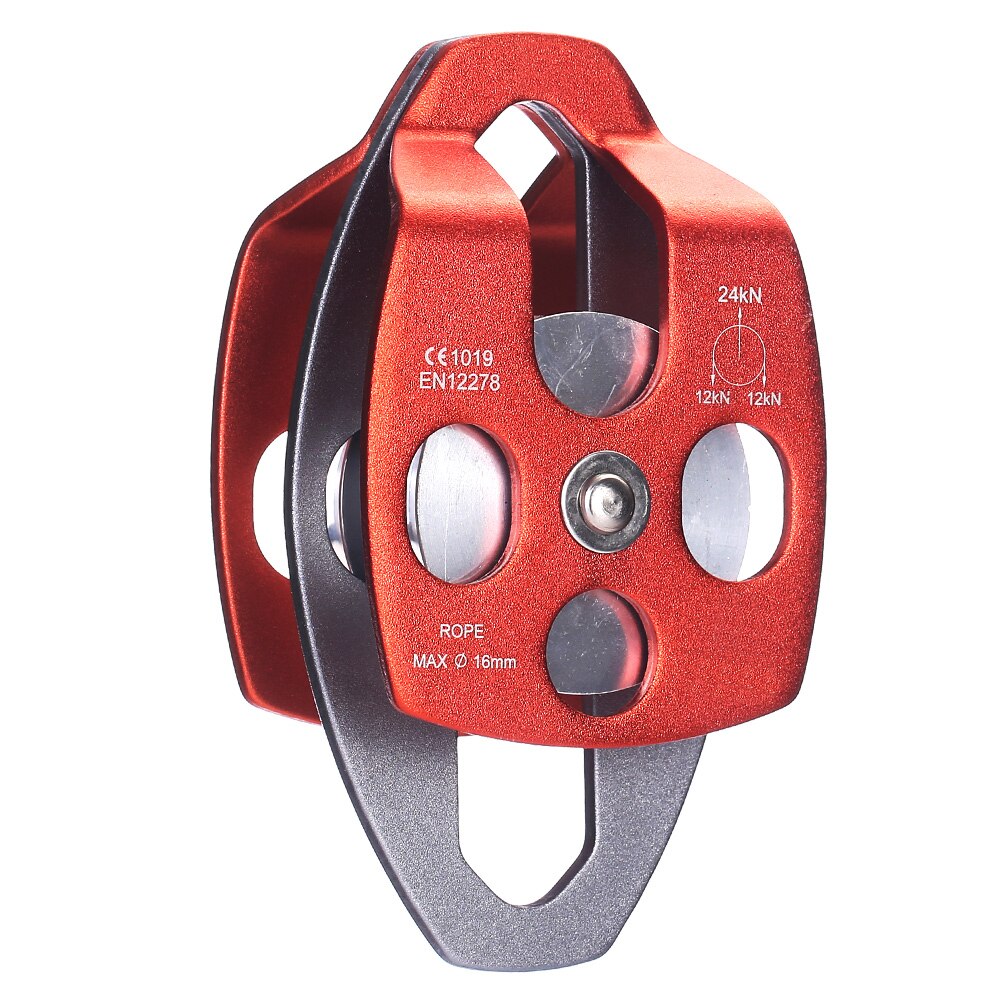 Outdoor ClimbingAluminum 24KN Large Twin Sheave Do... – Grandado