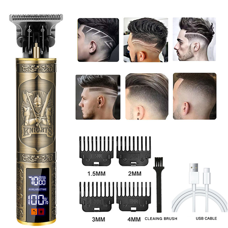 Professionele Carving Tondeuse Oplaadbare Haar Snijmachine Kapper Tondeuse Vintage T9 Heren Tondeuse Cadeau