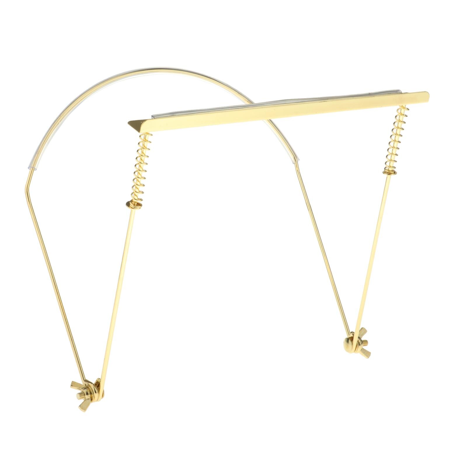 Mundharmonika holder justerbar 10 huller /24 huller halsstativ metalstativ: Guld til 24 huller